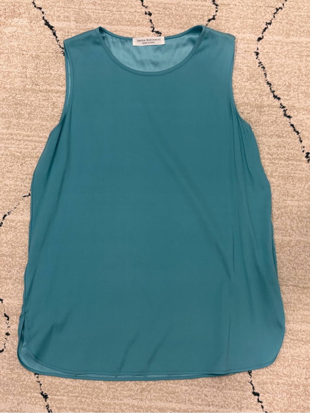 Amina Rubinacci Teal Silk Shirt